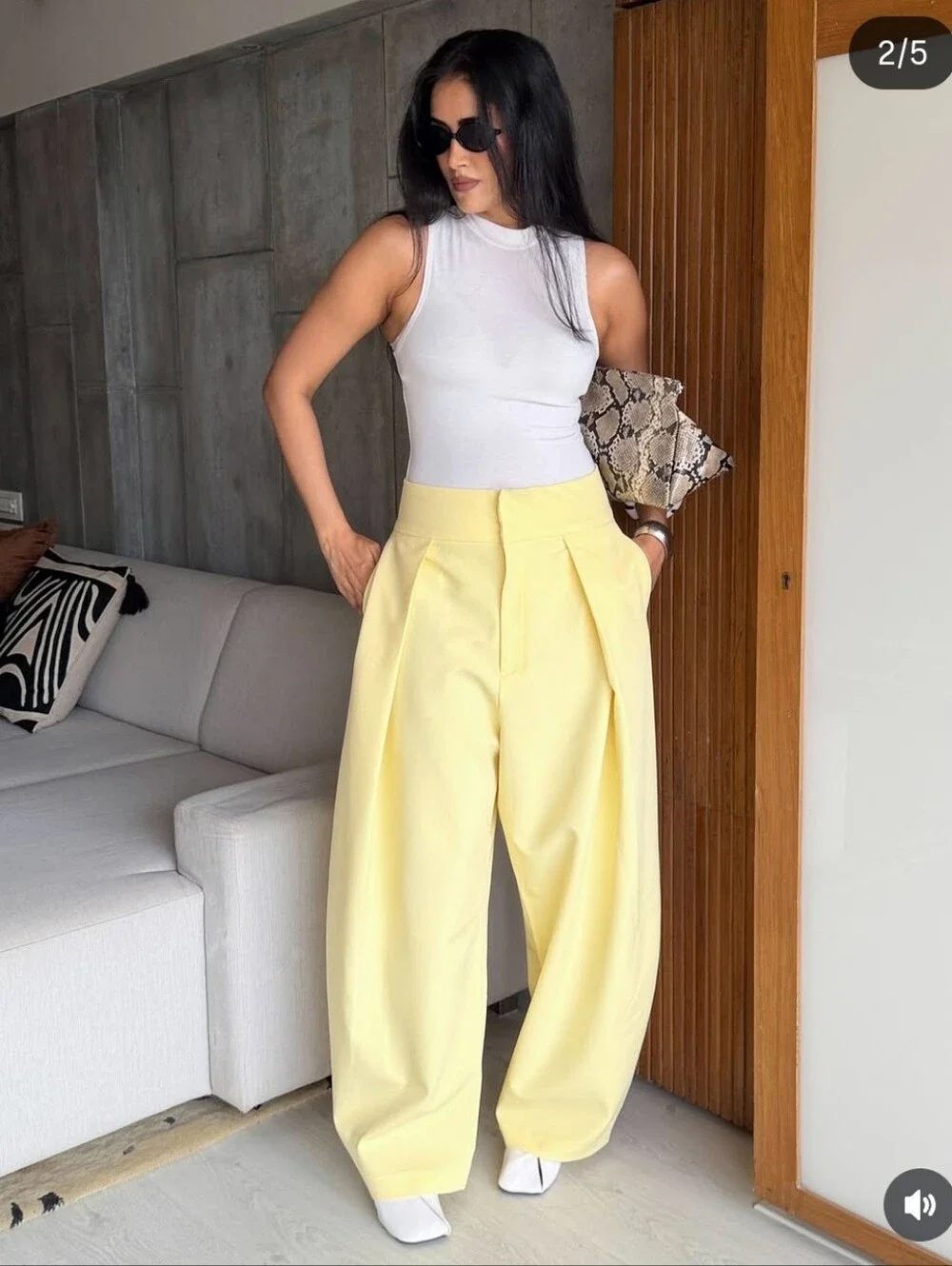 ZARA PLEATED BALLOON PANTS